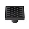 Alfi Brand 5"x5" Black Matte Square, SS, Shower Drain with Groove Holes ABSD55C-BM - alternate 1